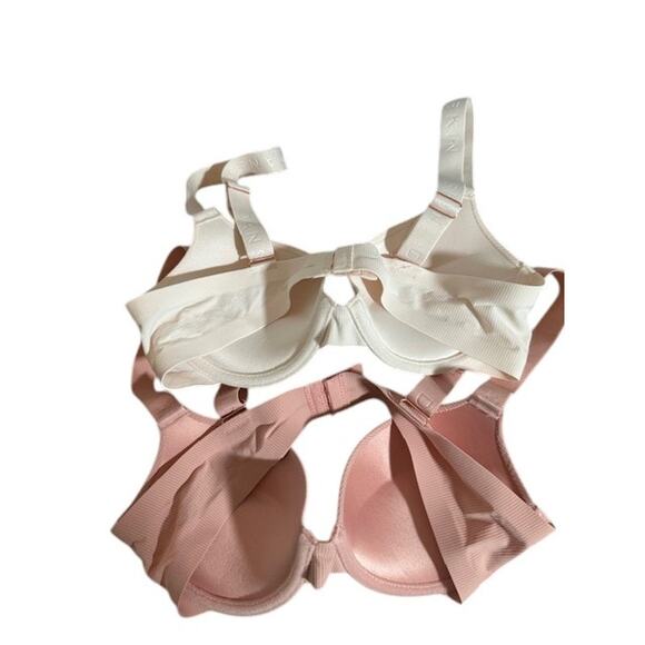 Danskin Intimates Set of 2 Pink White Bra Adjustable Comfortable Women Sz 34B - Picture 2 of 7